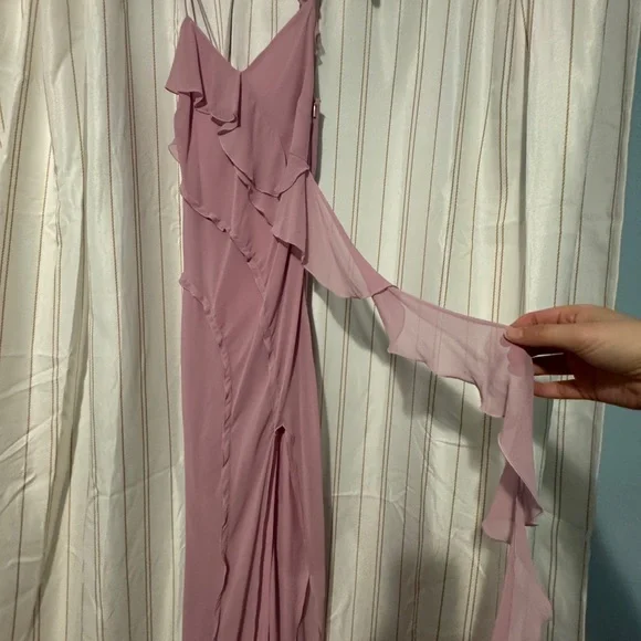Mango ruffle pink dress - Picture 7 of 9